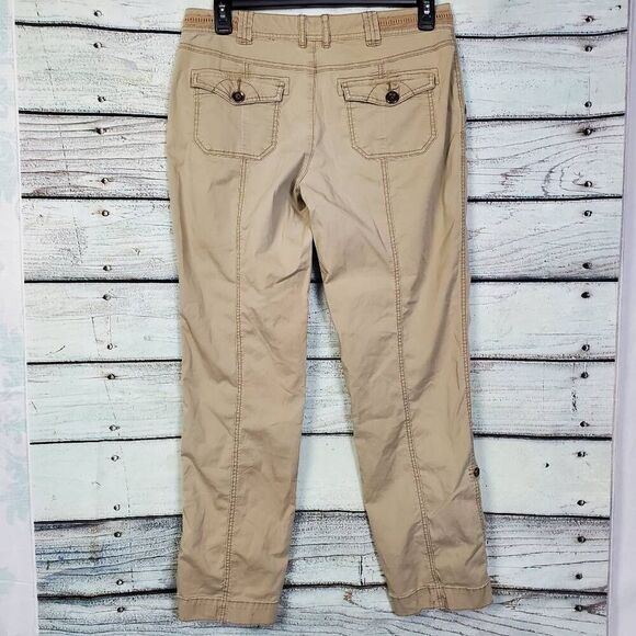 Maurices Khaki Casual Pants Women’s Size 9/10 Mid Rise Beige Stretch Trousers - Picture 6 of 7